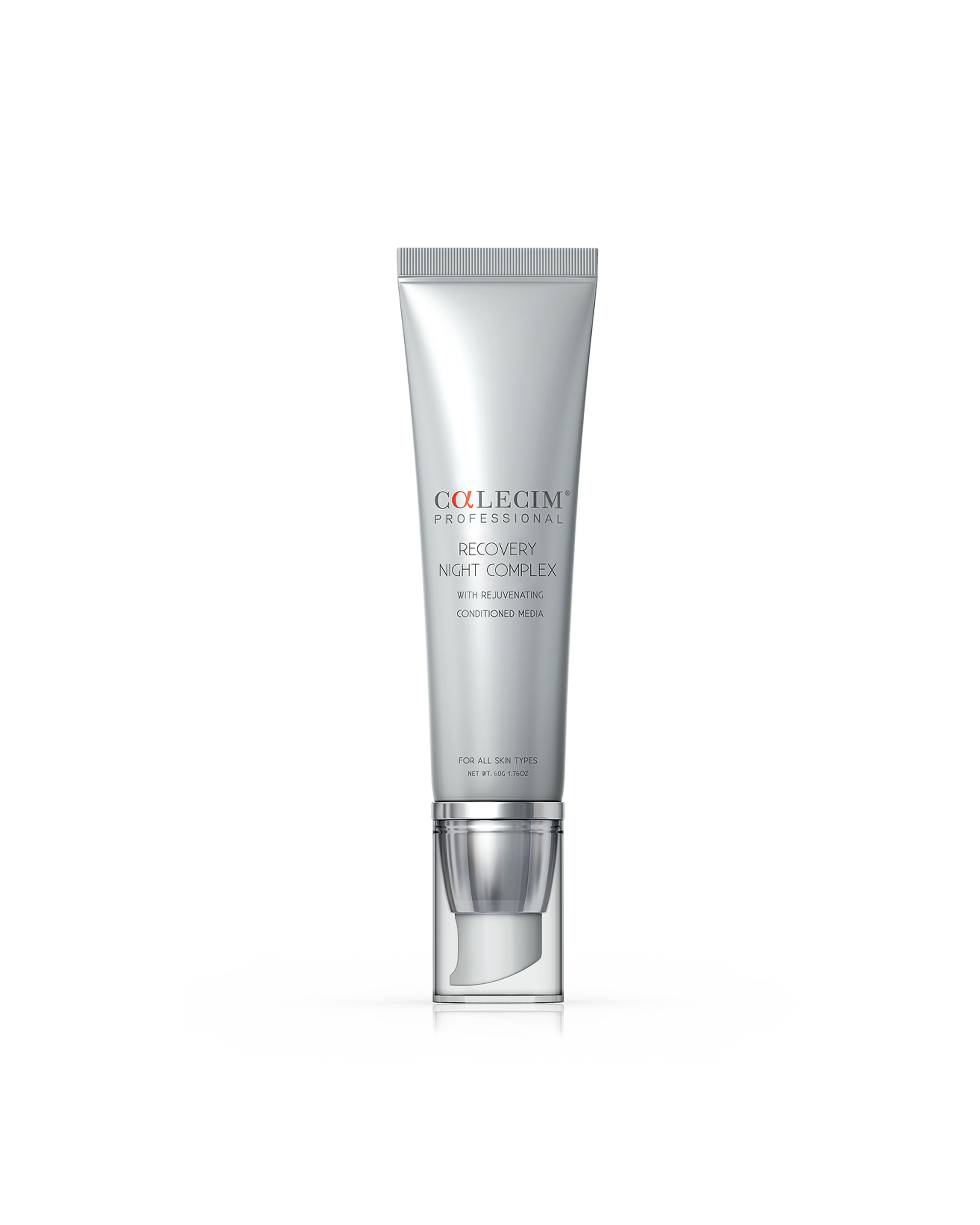 CALECIM Professional Recovery Night Complex 60g in its silver tube